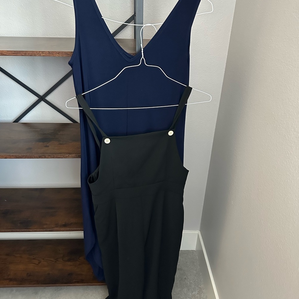 Two womens Jumpsuit Size Small Black and Navy